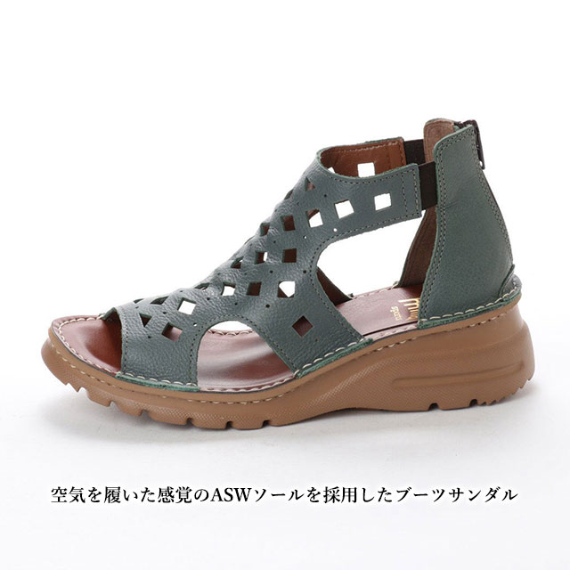 ミラスポーツ　軽量コンフォートサンダル　ターコイズ　ブーツサンダル ミラスポーツ 軽量コンフォートサンダル ターコイズ ブーツ