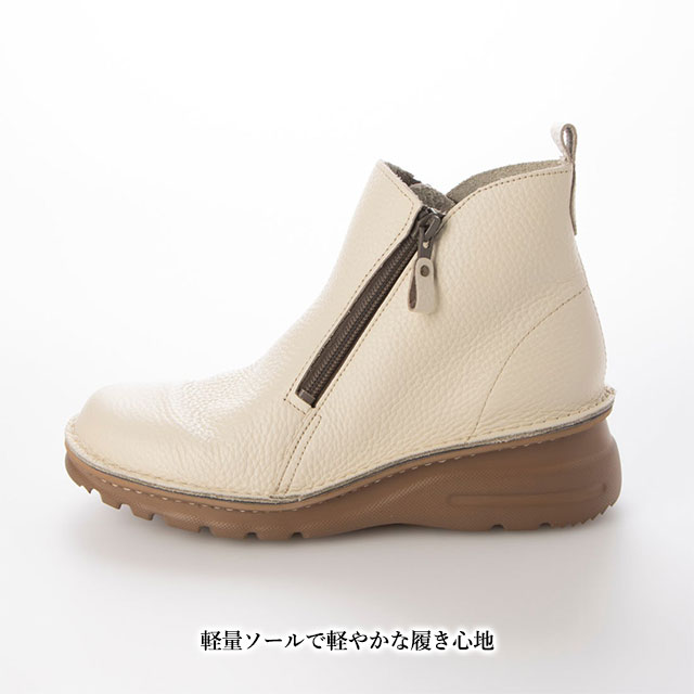 送料無料 ミラスポーツ 日本製 本革 ブーツ EF7032 コンフォートブーツ