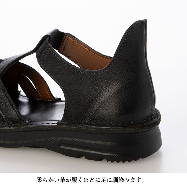 ミラスポーツ 靴 本革 日本製 サンダル milla sports EF7317 4E ASW