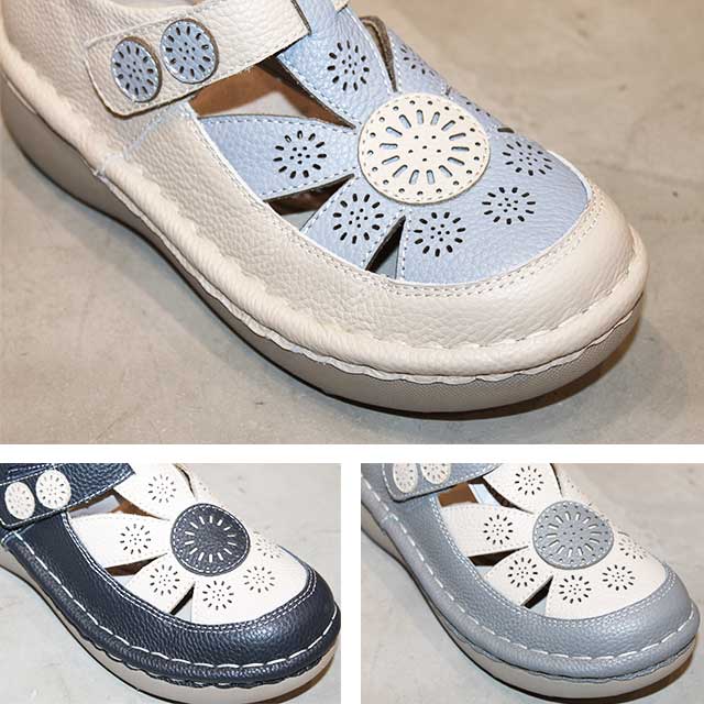 Estacion（エスタシオン） 本革 靴 MSE236 カジュアルシューズ お花