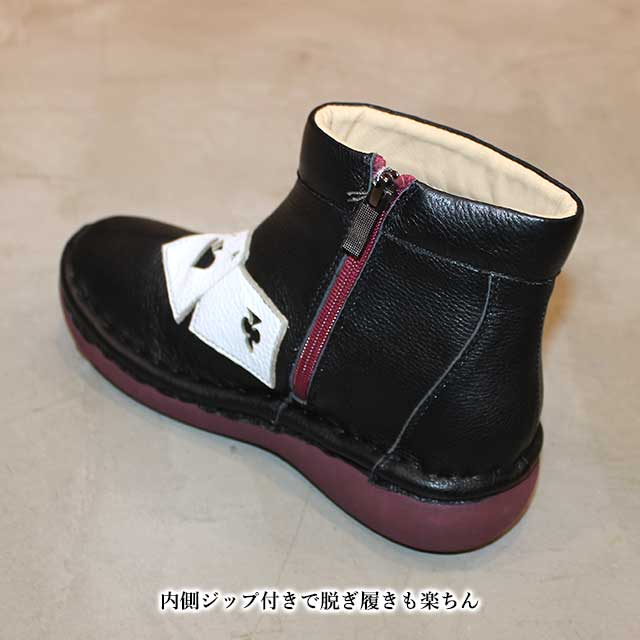Estacion × marmelo トランプ柄 エアサイクル ショートブーツ ロングセラー＞マルメロ marmelo トランプモチーフショート