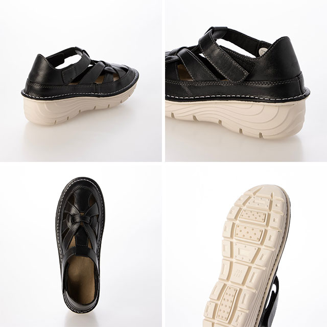 ミラスポーツ 靴 本革 サンダル Milla sports PO56850 3E 軽量