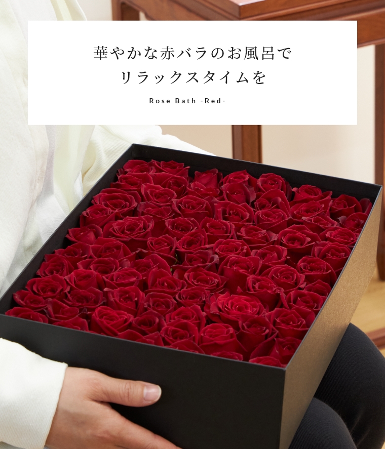 【赤いバラのみ使用】 バラ風呂ギフト 65輪〜80輪 ローズバス 薔薇 