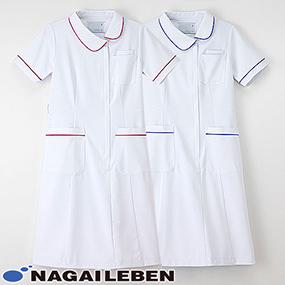 ワンピース 白衣 ナース服 半袖 HO-1917 ナガイレーベン ユニフォーム