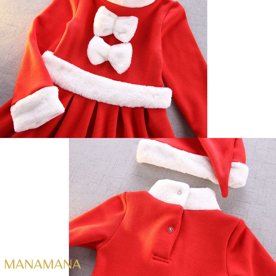 サンタ服 帽子 カチューシャ付 クリスマスコスチューム