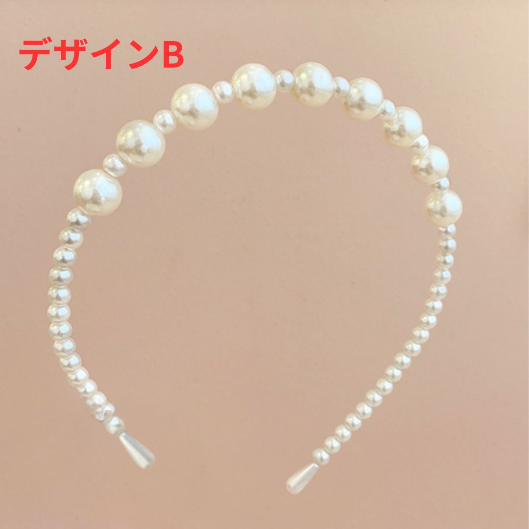 パール ビーズ カチューシャ ヘアーアクセサリー ヘアアクセ ヘアー