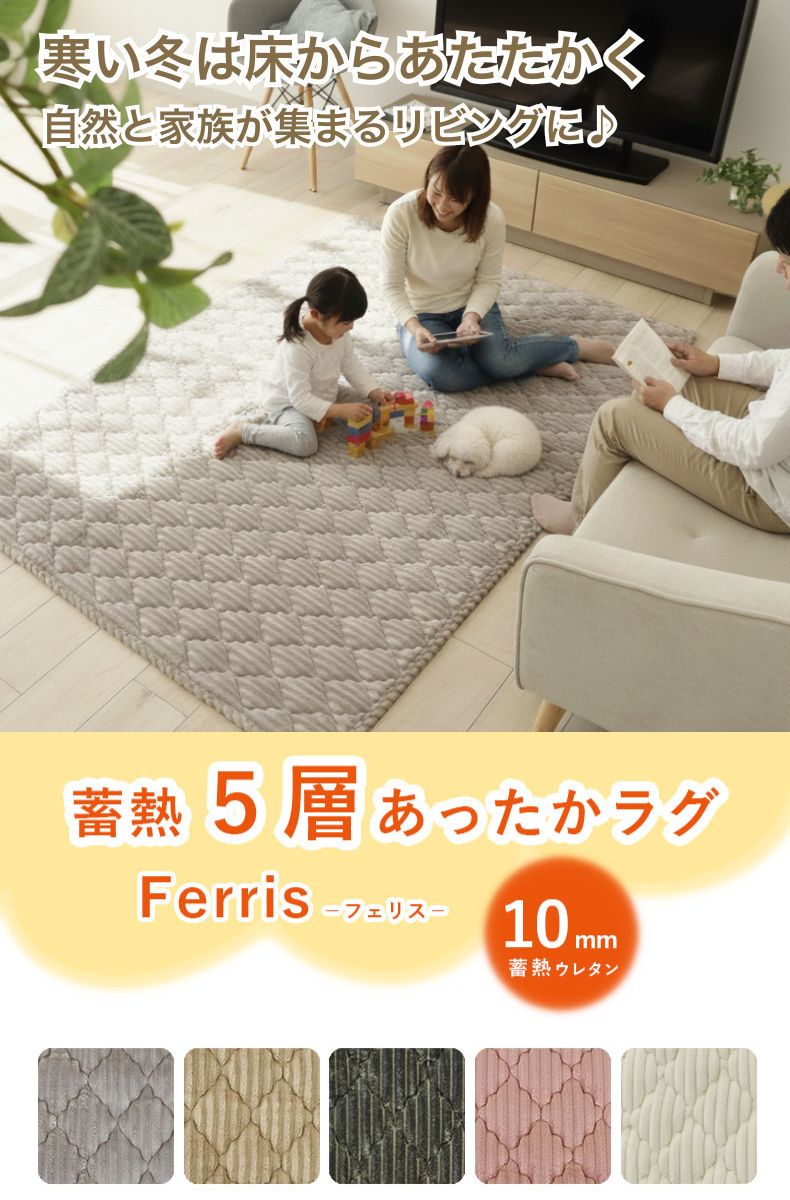 蓄熱ラグ フェリス