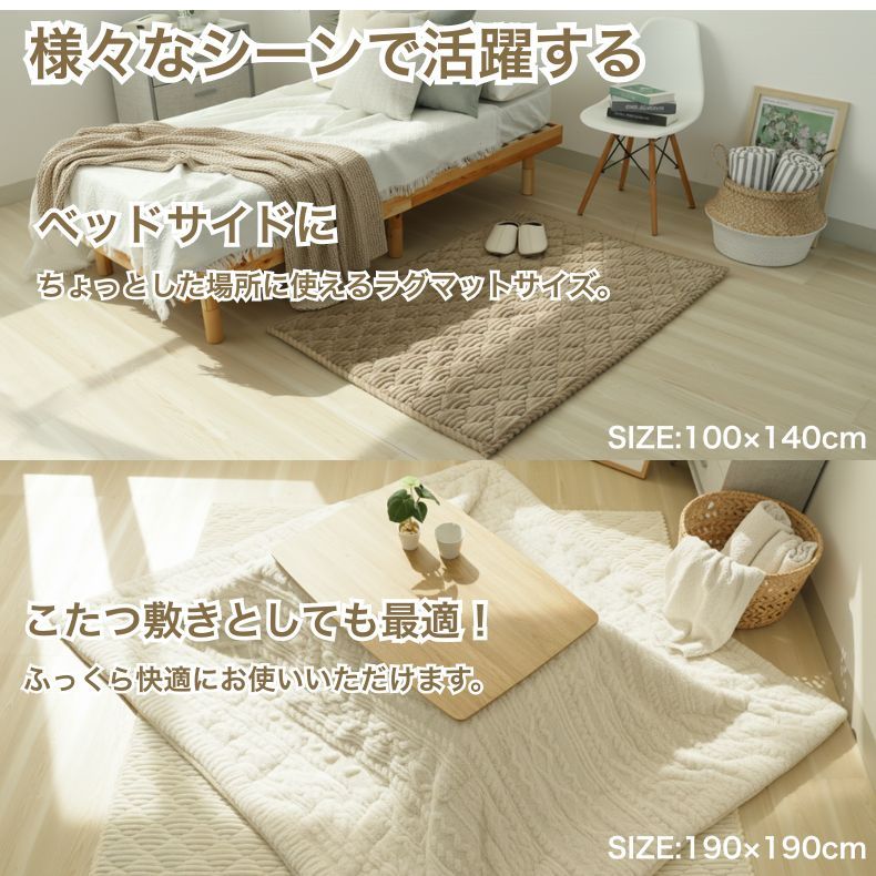 蓄熱ラグ フェリスの機能