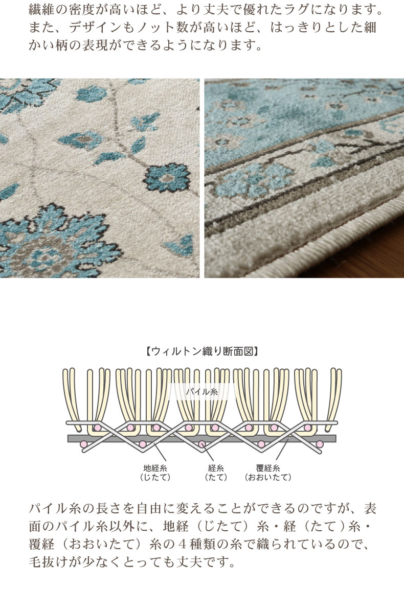 幾何学デザイン トルコ製ウィルトン織カーペット200x250cm ラグ（111） トルコ製 ウィルトン織カーペット 北欧調ラグ 『エディア