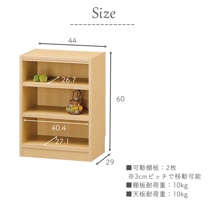 本棚 書棚 マガジンラック ラック 収納 幅44cm 高さ60cm収納 タナリオ