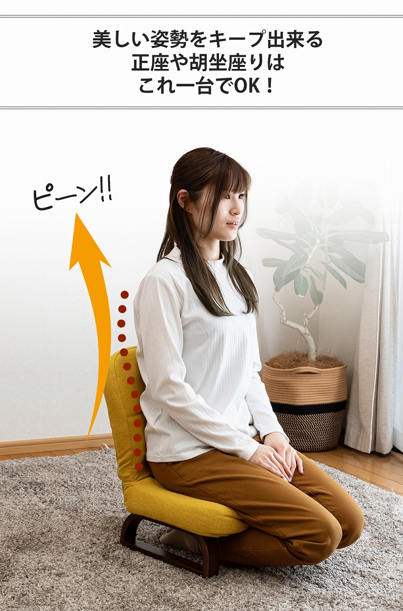 【通販限定】あぐら座椅子 ソルムの機能