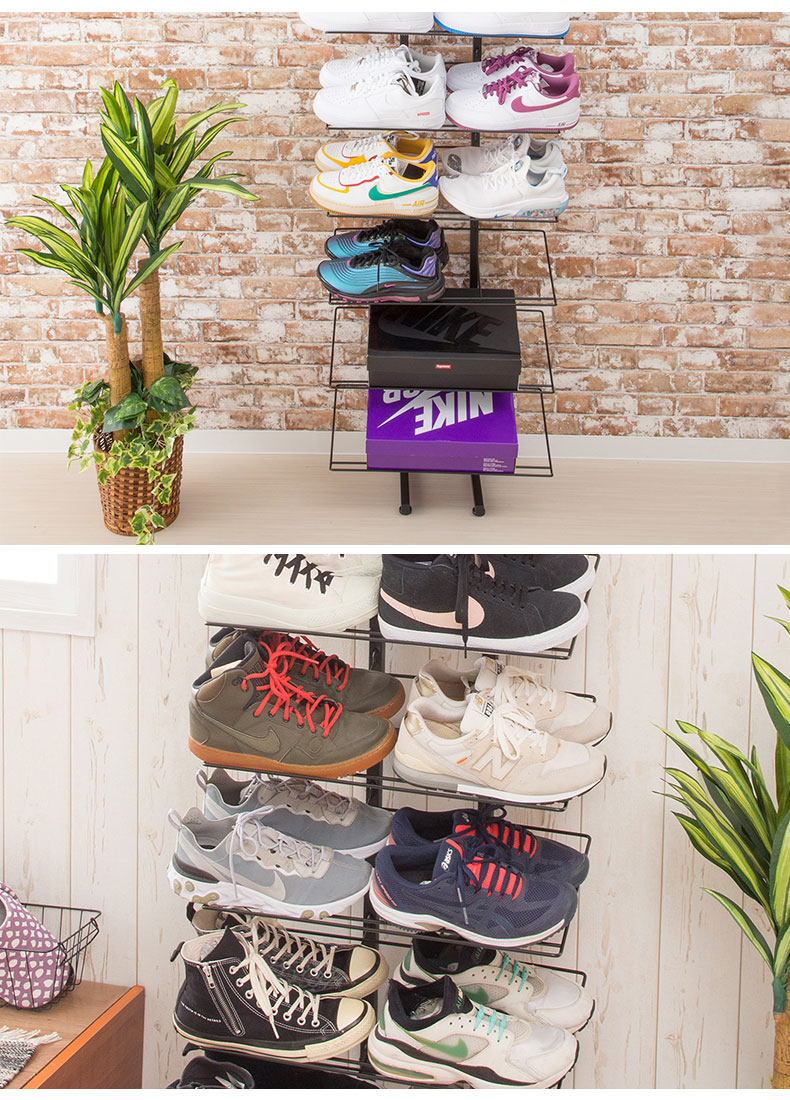 突っ張り式スニーカーディスプレイラック シューズラック シューズ