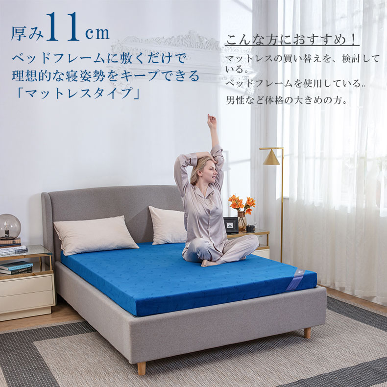 マットレス 寝具 マット ベッドマット ダブル 8cm優反発三つ折