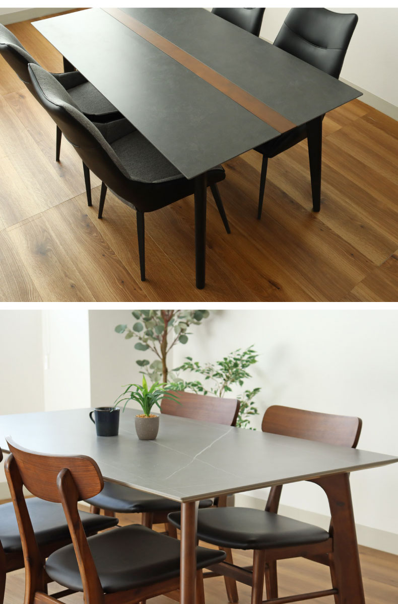 マナベインテリアハーツ セラミック ダイニングテーブル 6人掛け 6人