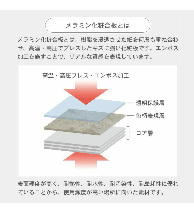 100幅ダイニングテーブル フレッドの機能