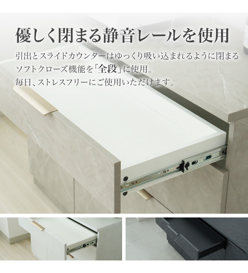 メラミンキッチンカウンター アラスコダストタイプの機能