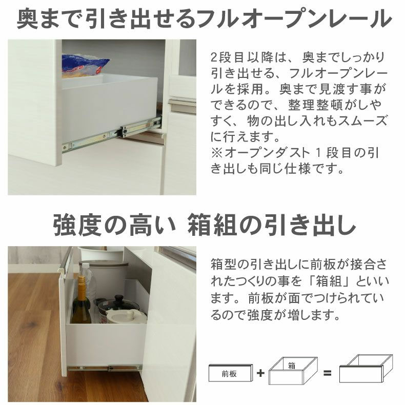 マナベインテリアハーツ キッチンカウンター ワゴン 棚 作業台 食器 
