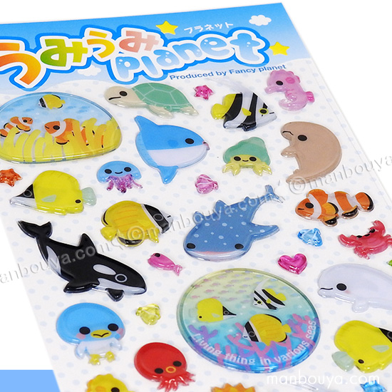 海の生き物 ドロップシール かわいい 水族館グッズ うみうみプラネット
