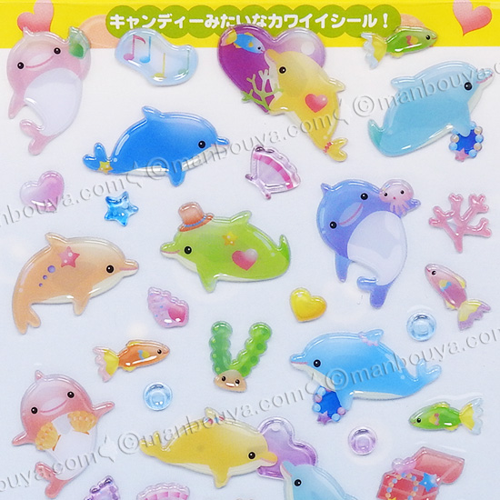 イルカ ドロップシール かわいい 水族館グッズ ラブリーメモリーズ
