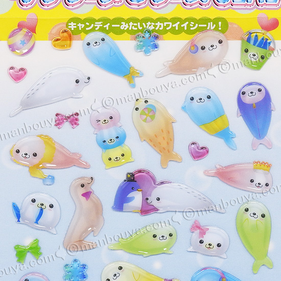 アザラシ ドロップシール かわいい 水族館グッズ ラブリーメモリーズ