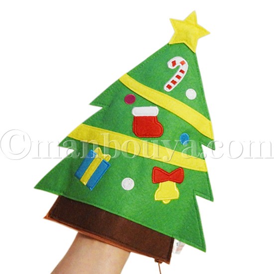 クリスマスタペストリー　可愛いサンタさんのマスコット付き⭐︎ とハンドバッグ as-4261_2.jpg