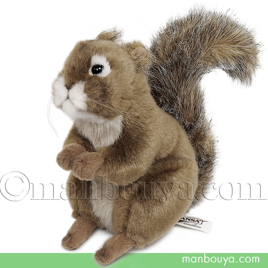 作家 ぬいぐるみ リス リス ぬいぐるみ ハンサ HANSA アカリス 20 リアル 16cm : まんぼう屋