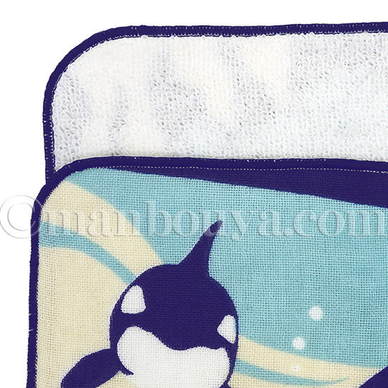 シャチ グッズ 雑貨 ガーゼタオル おしゃれ ハンカチ 水族館 お