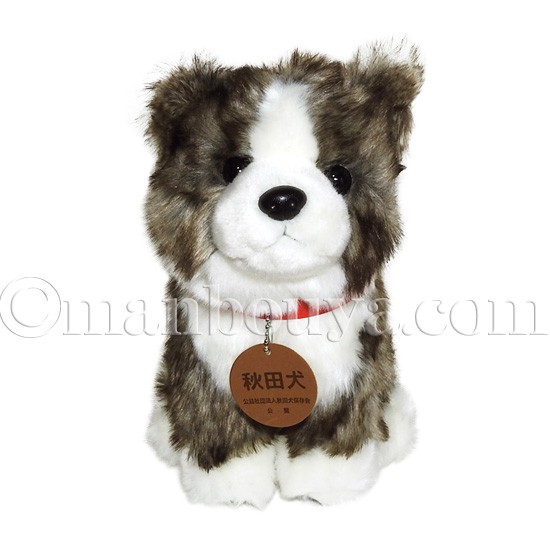 秋田犬 ぬいぐるみ 虎毛 保存会 キュート販売 CUTE 座りポーズ M