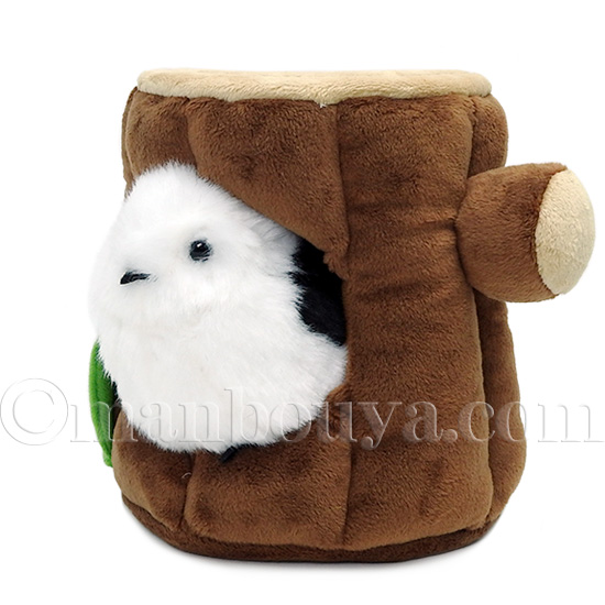 キレるシマエナガぬいぐるみ 5％OFF シマエナガ ぬいぐるみ 切り株 ディスプレイ AMUFUN