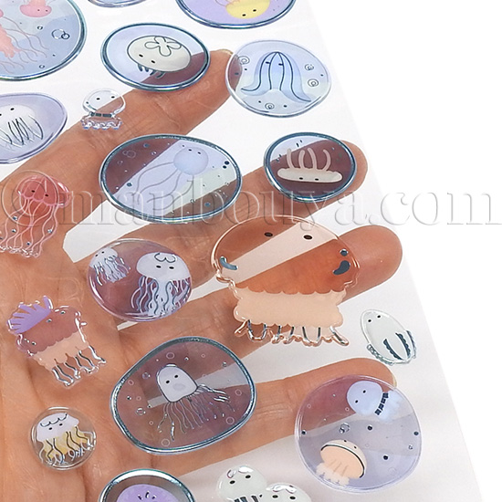 クラゲ グッズ 水族館 ドロップシール 海中散歩 トゥインクルシール