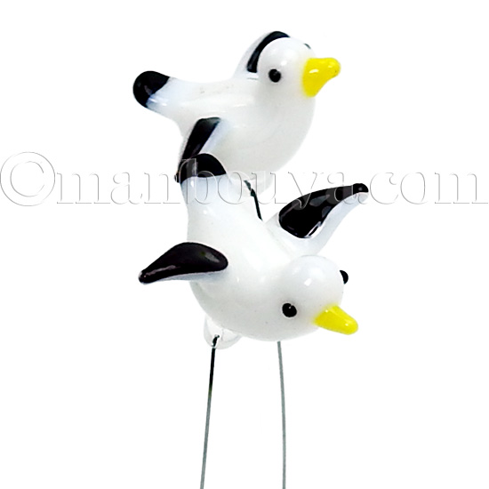 カモメ グッズ 鳥 雑貨 ガラス細工 ミニチュア 置物 水族館 お土産