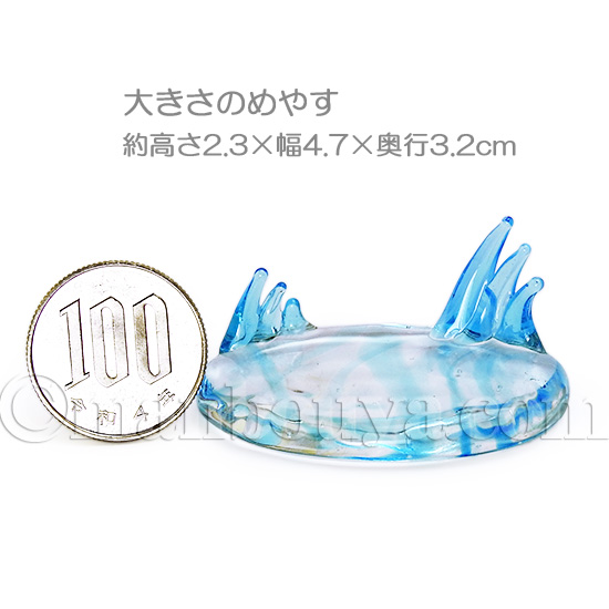 ミニチュア ガラス細工 ディスプレイ用品 小物 波台 楕円 L ビブロ