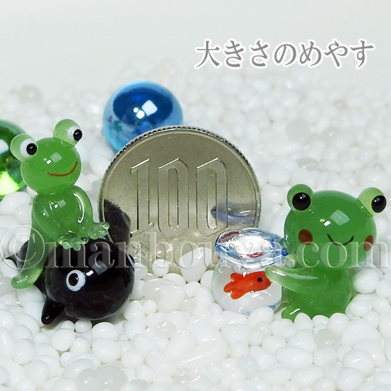 カエル グッズ 置物 ガラス細工 ミニチュア 雑貨 フォーカート