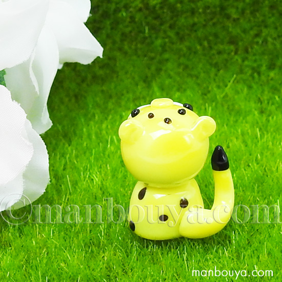 動物園 おみやげ チーター グッズ ガラス細工 ミニチュア 置物 フォー