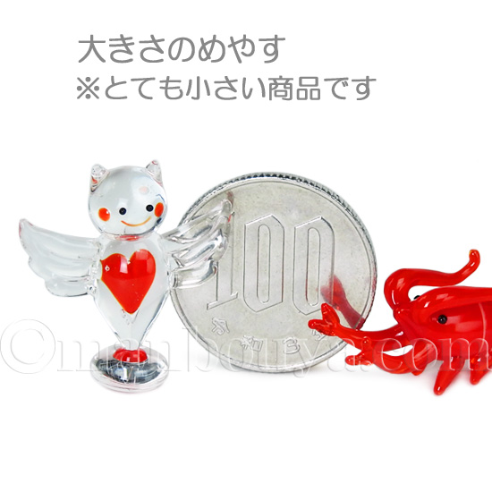 水族館グッズ クリオネ ミニチュア ガラス細工 海の生き物 フォー