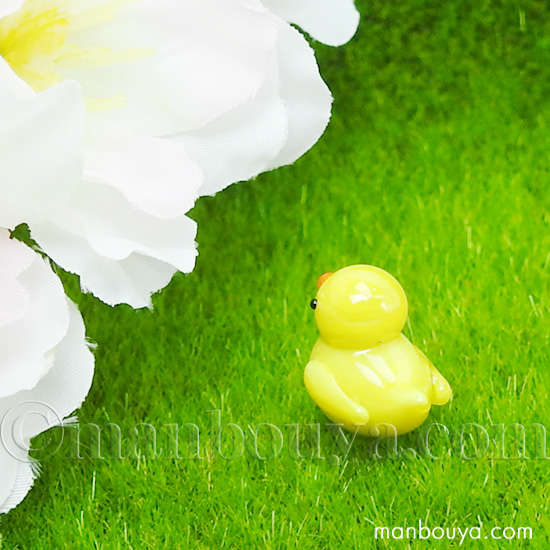 鳥 アヒル 雑貨 ミニチュア ガラス細工 置物 飾り グラススクエア