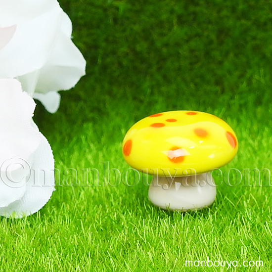 ミニチュア ガラス細工 きのこ 植物 ディスプレイ用品 グラススクエア