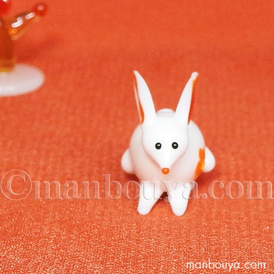 ミニチュア ガラス細工 うさぎ 干支 正月 飾り グラススクエア 十二支