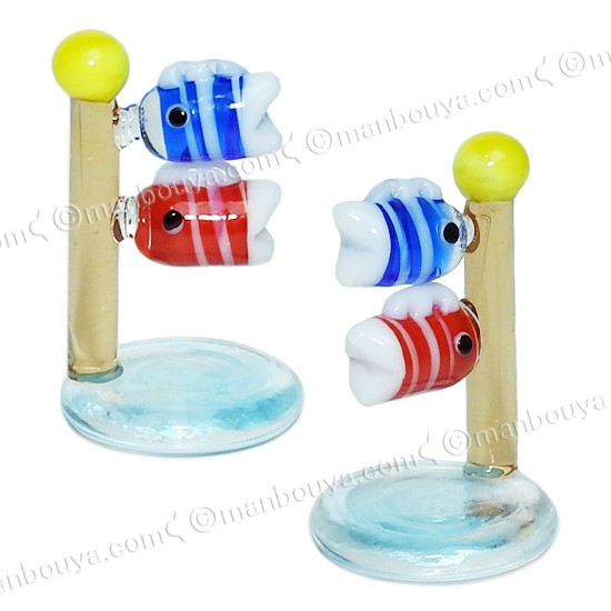 ガラス細工　ミニチュア　鯉のぼり 鯉のぼり ガラス細工 ミニチュア 雑貨 グラススクエア こいのぼり 小