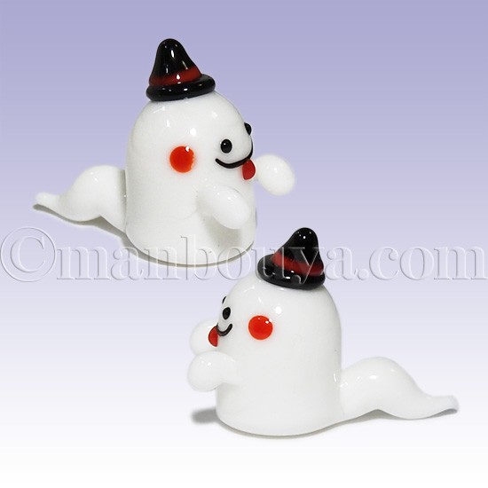 ハロウィン お化け ガラス細工ミニチュア 飾り グラススクエア