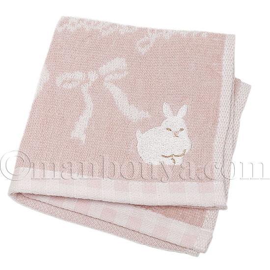 うさぎ 雑貨 ミニタオル 25×25cm ハンカチタオル シュガーフェイス