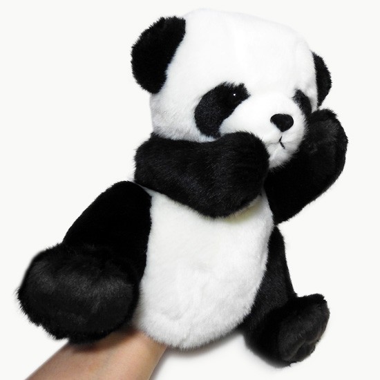 動物園 ぬいぐるみ パンダ ハンドパペット たけのこ TAKENOKO