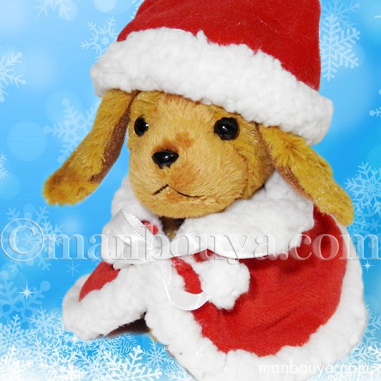 クリスマス ぬいぐるみ 犬 TAKENOKO たけのこ ミニダックスフント 茶