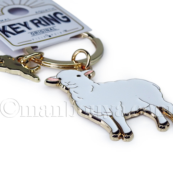 ヒツジ グッズ 動物 キーホルダー おしゃれ 金属 アニマル