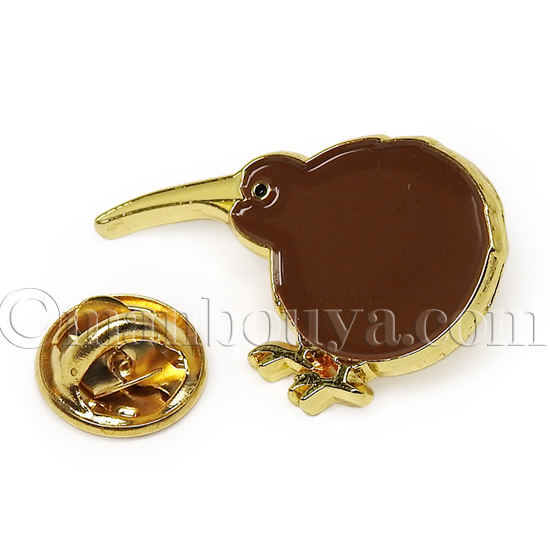 キーウィ グッズ 野鳥 ピンバッジ アクセサリー ピンバッヂ