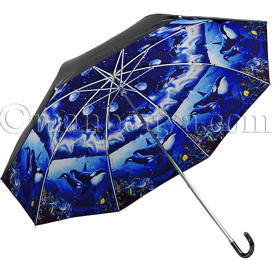 シャチ グッズ 雑貨 折りたたみ傘 晴雨兼用 UVカット