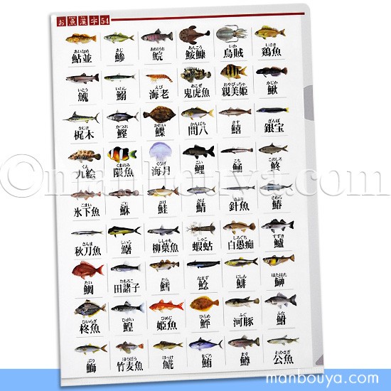 お魚漢字 A4 クリアファイル 図鑑 大全シリーズ ザ・アクセス おさかな