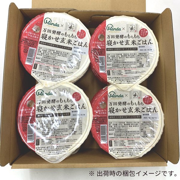 万田発酵のもちもち寝かせ玄米ごはん 24食 レトルト ごはん 保存食