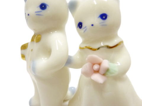 猫 好き な 人 プレゼント 置物 インテリア 陶器 雑貨 ペア 結婚祝い