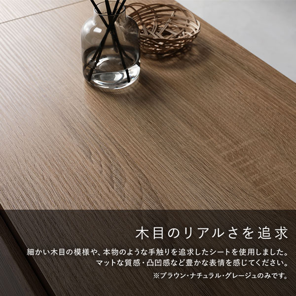 ワイド テレビボード テレビ台 幅120 cm グレージュ フラップ扉 可動棚